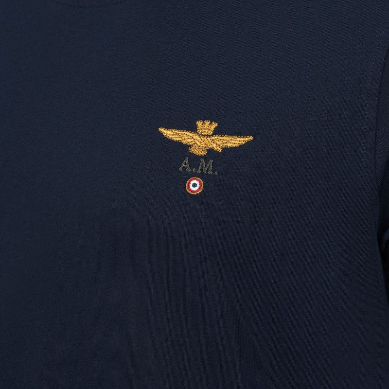 Shirt Herren Aeronautica Militare 252TS1580UJ00372 Basic Crewneck blu navy 3