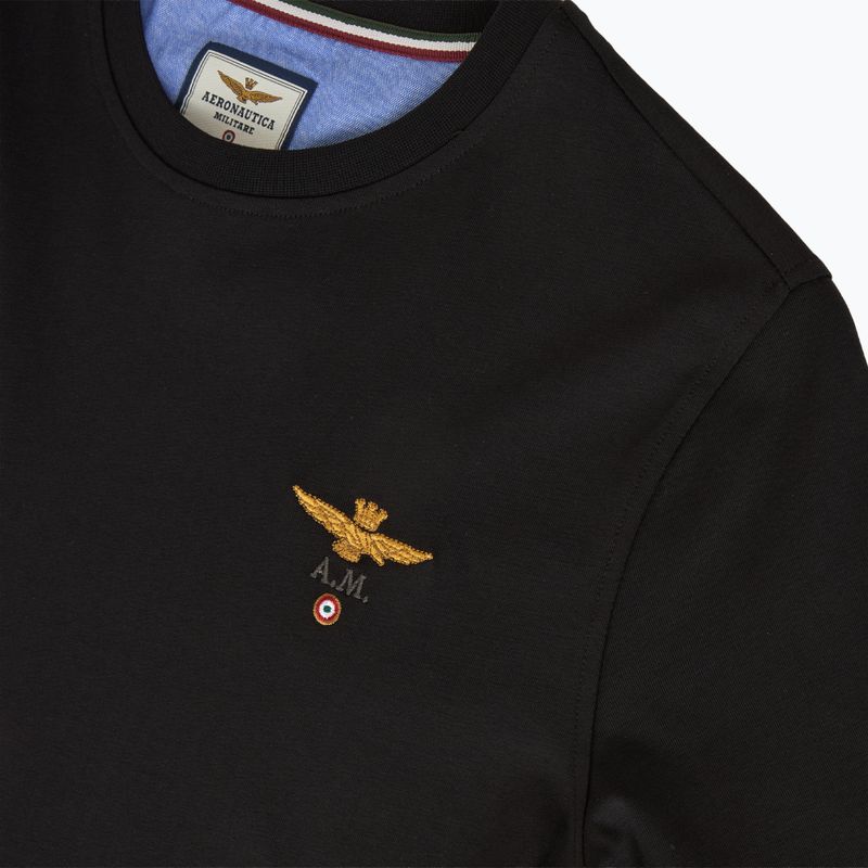 Shirt Herren Aeronautica Militare 252TS1580UJ00372 Basic Crewneck jet black 3