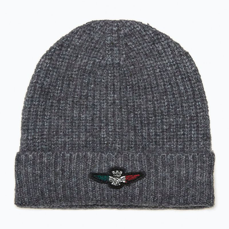 Herren Wintermütze Aeronautica Militare 252CU0034UL00451 grigio scuro melange