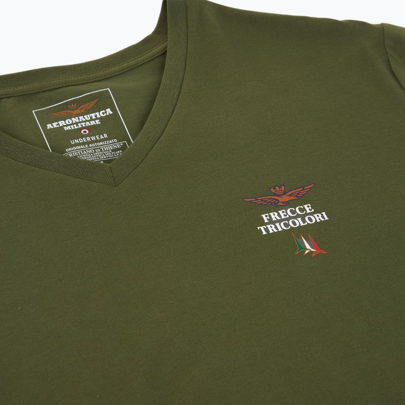 Herren T-Shirt Aeronautica Militare AM1UTI006 V-Neck military 3