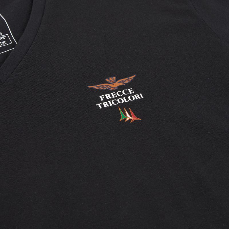 Herren-T-Shirt Aeronautica Militare AM1UTI006 V-Neck black 3