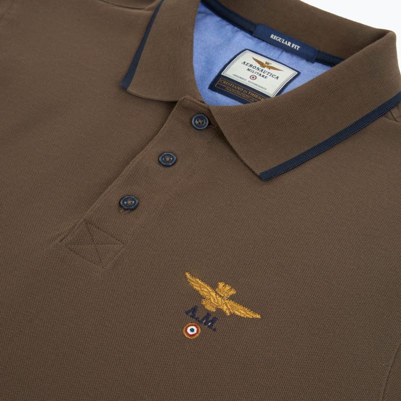 T-Shirt Aeronautica Militare PO1308UP00082 Polo chestnut brown 3