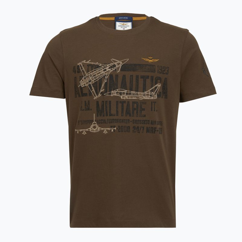 Herren T-Shirt Aeronautica Militare TS2535UJ00641 chestnut brown