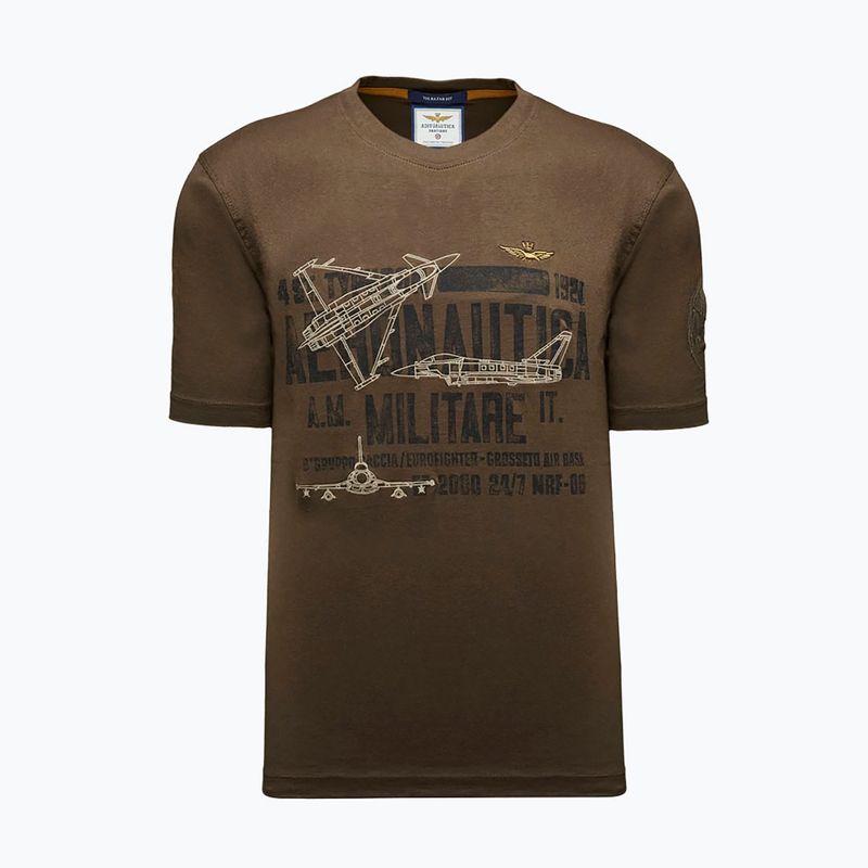 Herren T-Shirt Aeronautica Militare TS2535UJ00641 chestnut brown