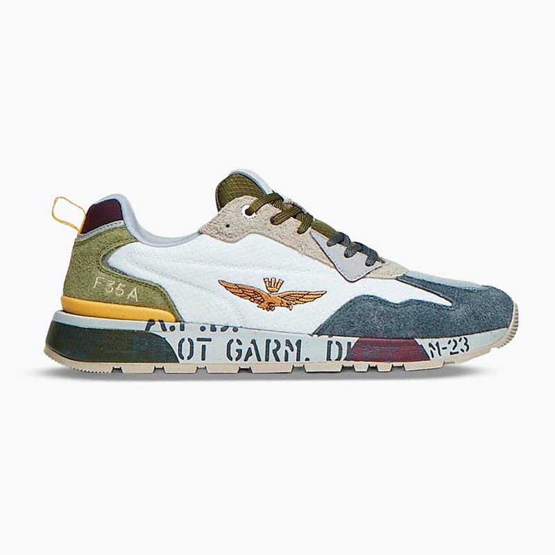 Herrenschuhe Aeronautica Militare SC0276UCT03546 off white/green/brown/grey 8