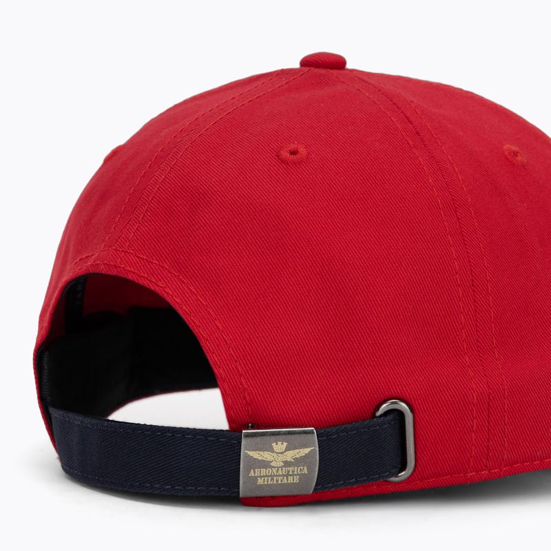Herren-Basecap Aeronautica Militare HA1246UCT02 tango red/cream white 4