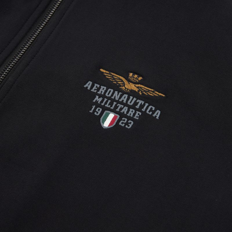 Herren Sweatshirt Aeronautica Militare FE2096UF00674 Hoodie jet black 3