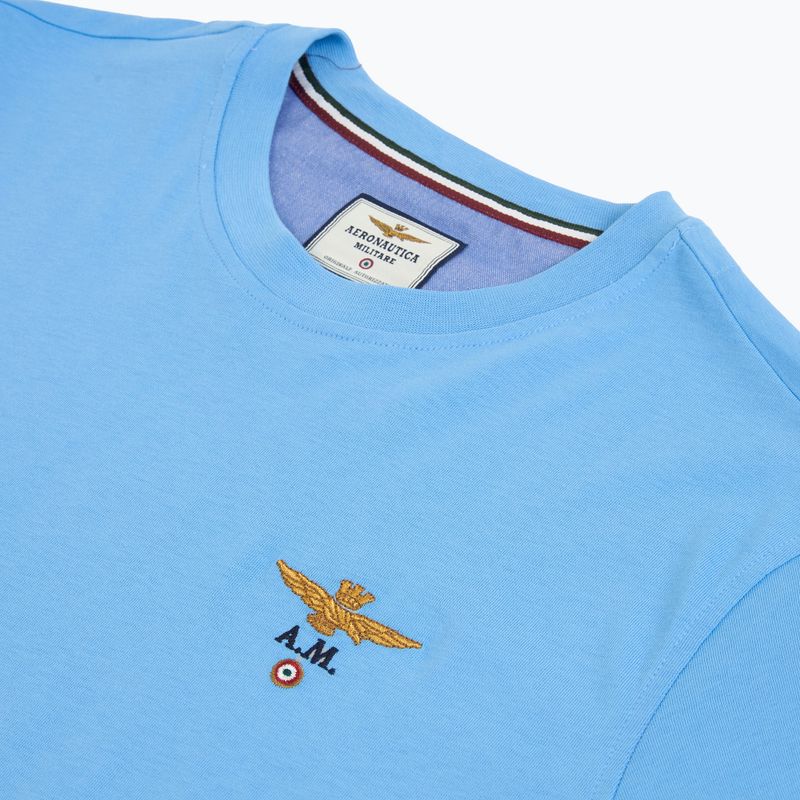 Herren T-Shirt Aeronautica Militare TS1580UJ00372 silver lake blue 3