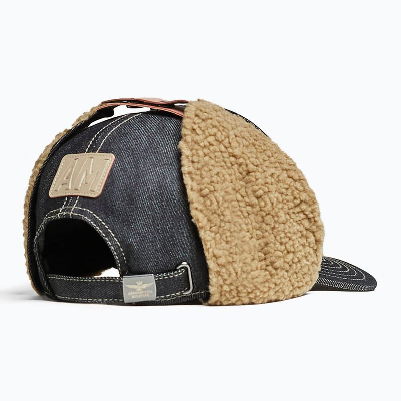 Herren-Basecap Czapka Aeronautica Militare 262HA1260DCT04366 denim nero 2