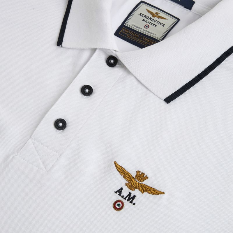Herren-Poloshirt Aeronautica Militare 262PO1308UP00082 Polo off white 3