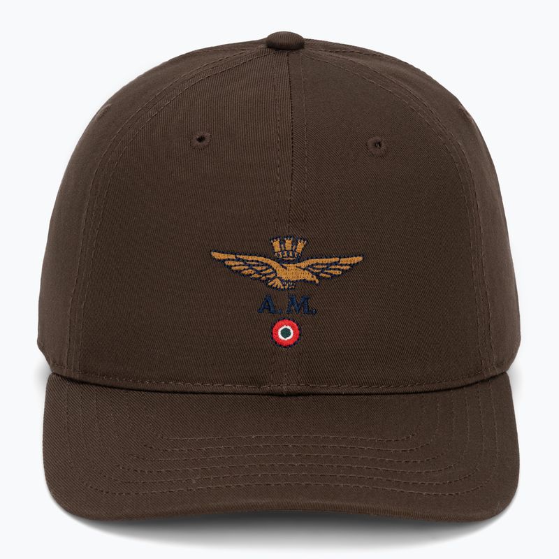 Herren-Basecap Aeronautica Militare HA1246UCT02 chestnut brown 2