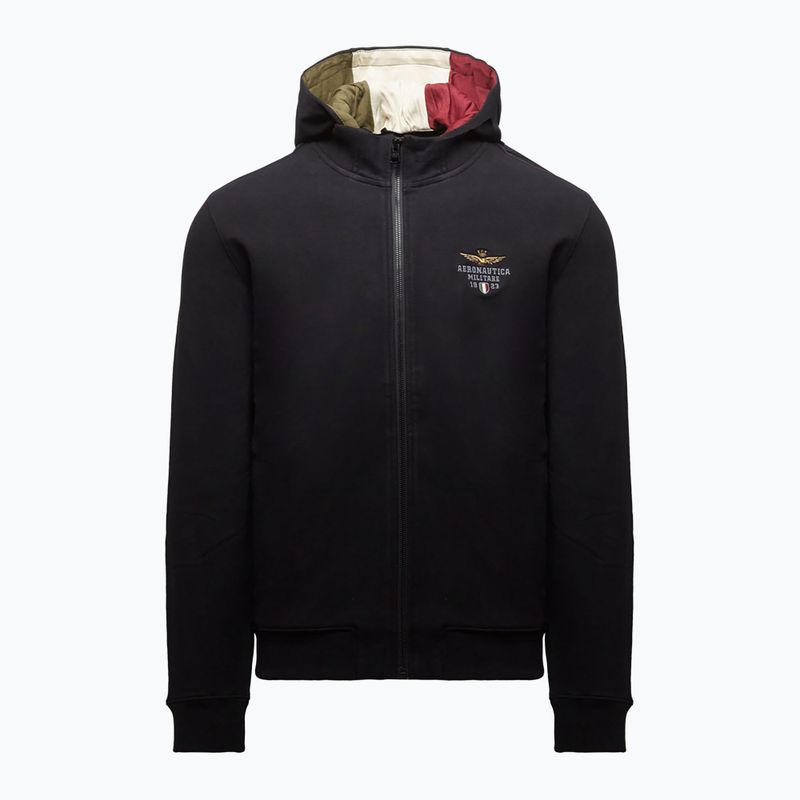 Herrenpullover Aeronautica Militare 262FE2097UF00662 Hoodie jet black