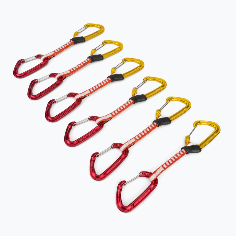 Climbing Technology Fly-Weight EVO Kletterausdrücke 6 Stück rot/gelb