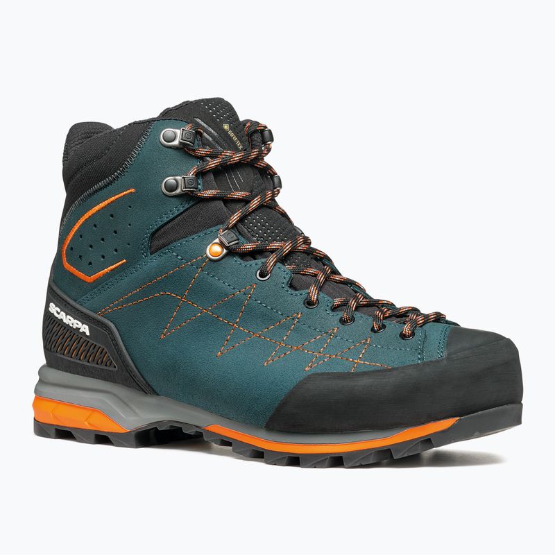 Approach Schuhe  Herren SCARPA Zodiac TRK GTX petrol/rust orange 8