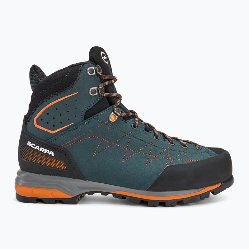 Herren-Trekkingstiefel SCARPA Zodiac TRK GTX petrol/rust orange 2