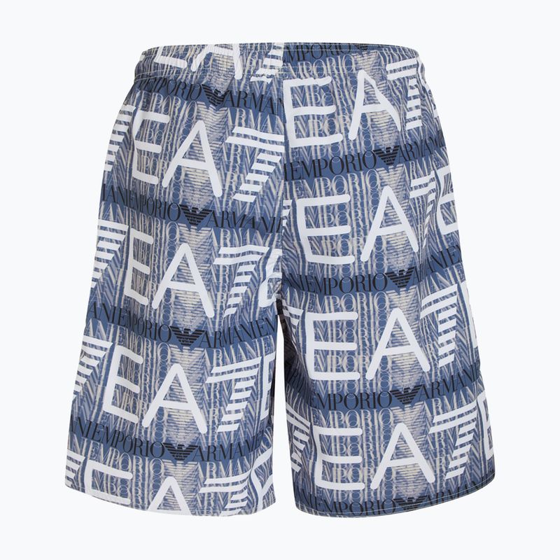 Badeshorts Herren EA7 Emporio Armani Water Reactive Monogram Boxer marlin monogram 2