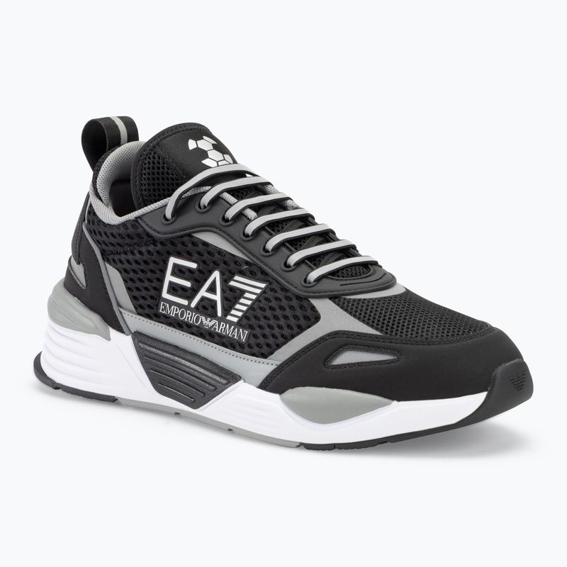 EA7 Emporio Armani Ace Runner Mesh schwarz/silberne Schuhe