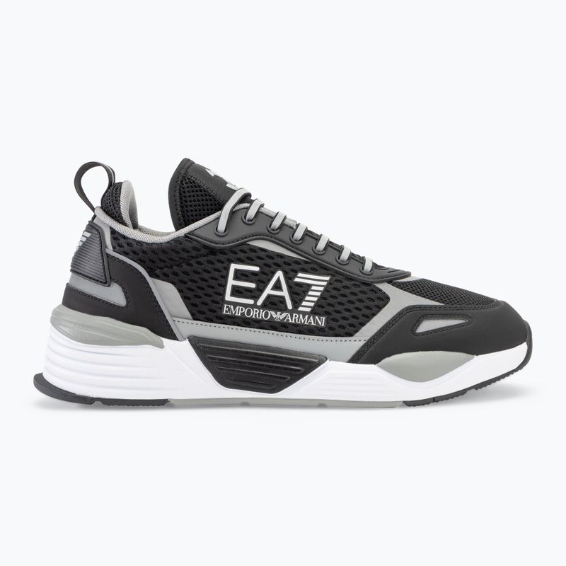 EA7 Emporio Armani Ace Runner Mesh schwarz/silberne Schuhe 2