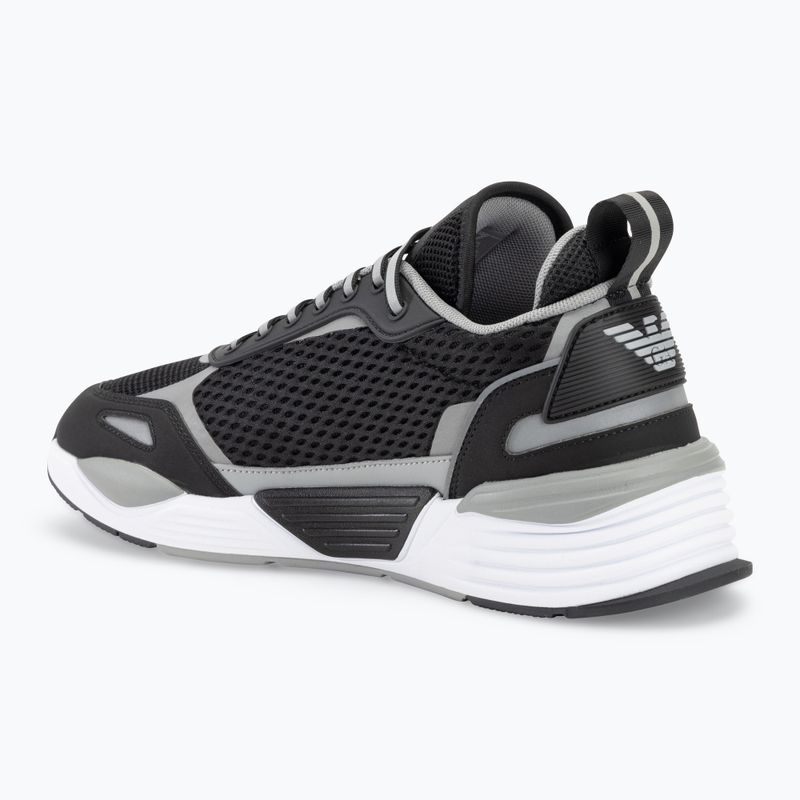 EA7 Emporio Armani Ace Runner Mesh schwarz/silberne Schuhe 3