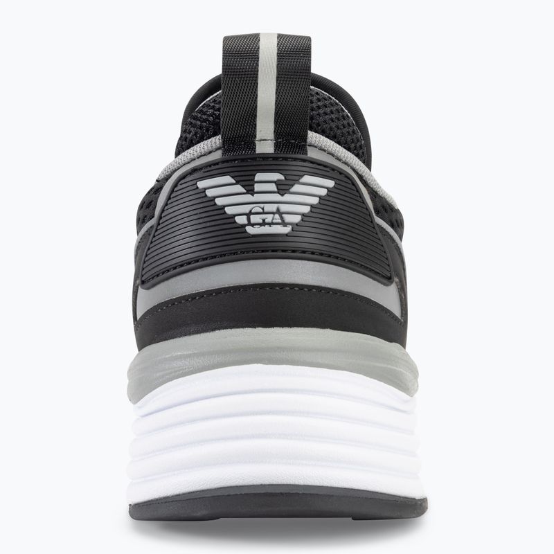 EA7 Emporio Armani Ace Runner Mesh schwarz/silberne Schuhe 6