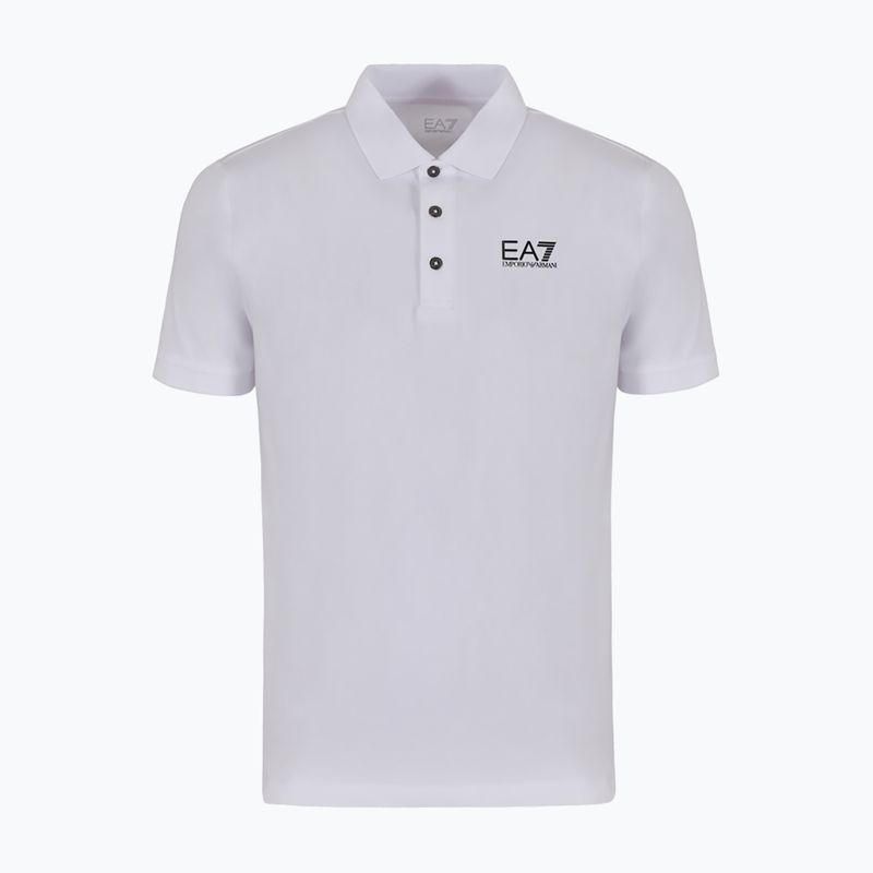 Poloshirt Herren EA7 Emporio Armani Train Visibility white