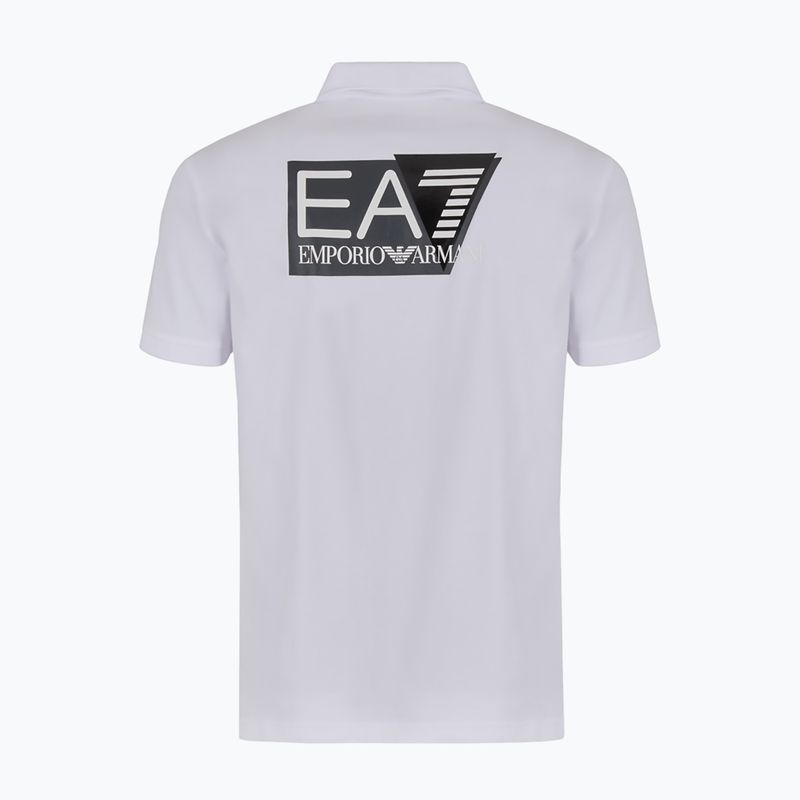 Poloshirt Herren EA7 Emporio Armani Train Visibility white 2