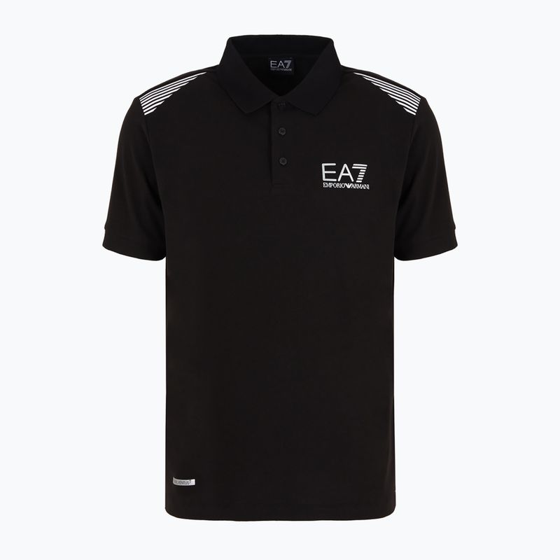 Poloshirt Herren EA7 Emporio Armani Train 7 Lines black