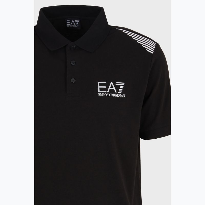 Poloshirt Herren EA7 Emporio Armani Train 7 Lines black 3