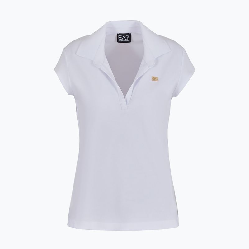 Poloshirt Damen EA7 Emporio Armani Train Costa Smeralda white