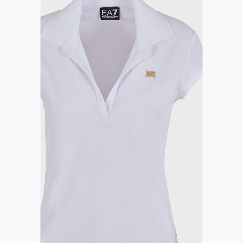 Poloshirt Damen EA7 Emporio Armani Train Costa Smeralda white 3