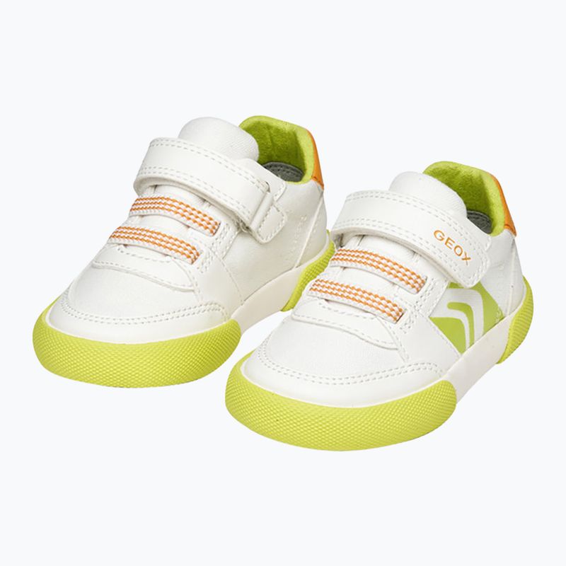 Geox Gisli weiß/fluo grün Kinderschuhe 15