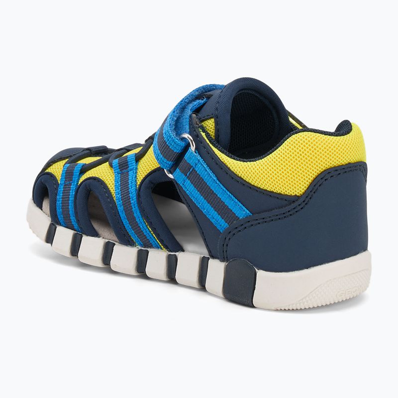 Sandalen Kinder Geox Iupidoo navy/fluo yellow 3
