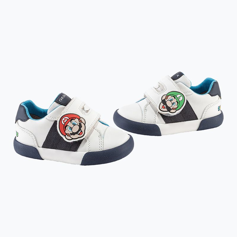 Geox Gisli Kinderschuhe weiß/navy/orange 15