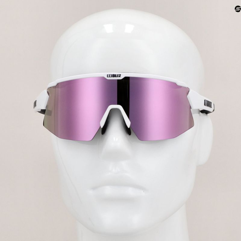 Bliz Breeze S3+S0 matt weiß / braun rosa multi / klar Fahrradbrille P52102-04 8