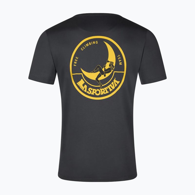 La Sportiva Herren Climbing on the Moon carbon/giallo T-shirt 2