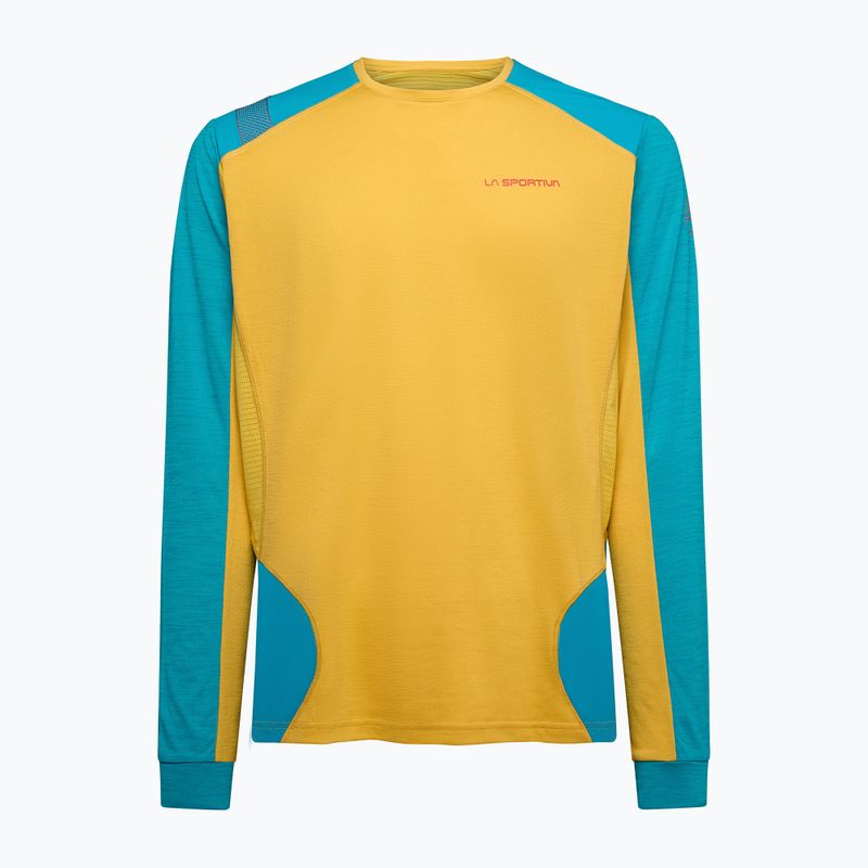 La Sportiva Herren Longsleeve Beyond Long Bambus/Tropic blau