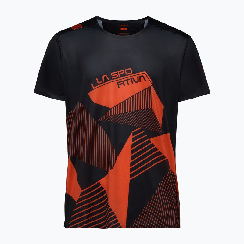 Herren La Sportiva Comp Kletterhemd schwarz/kirschrot tomato