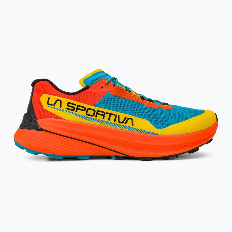 La Sportiva Prodigio Herren Laufschuhe tropisch blau/Kirsche Tomate 2