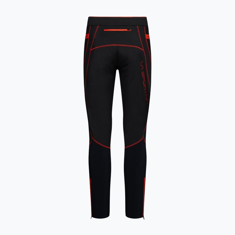 Laufleggings Herren La Sportiva Primal black/ cherry tomato 2