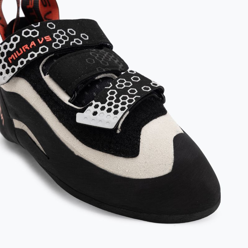 Damen-Kletterschuhe La Sportiva Miura VS white/cherry tomato 7