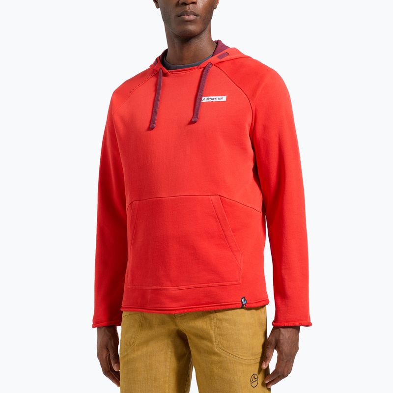 Herren-Trekking-Sweatshirt La Sportiva Telendos Hoody bergrot