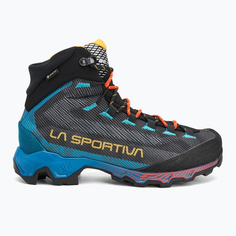 Herren-Trekkingstiefel La Sportiva Aequilibrium Hike GTX carbon/tropic blau 2