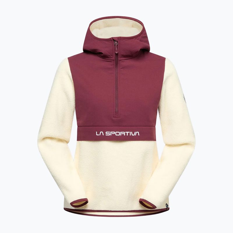 Damen-Hoodie La Sportiva Guidance Sherpa Hoody chalk/redwood 3
