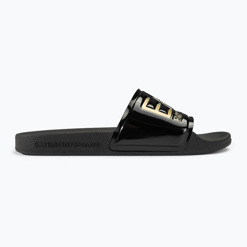 Slides Schlappen  EA7 Emporio Armani Water Sports Visibility shiny black/gold 2