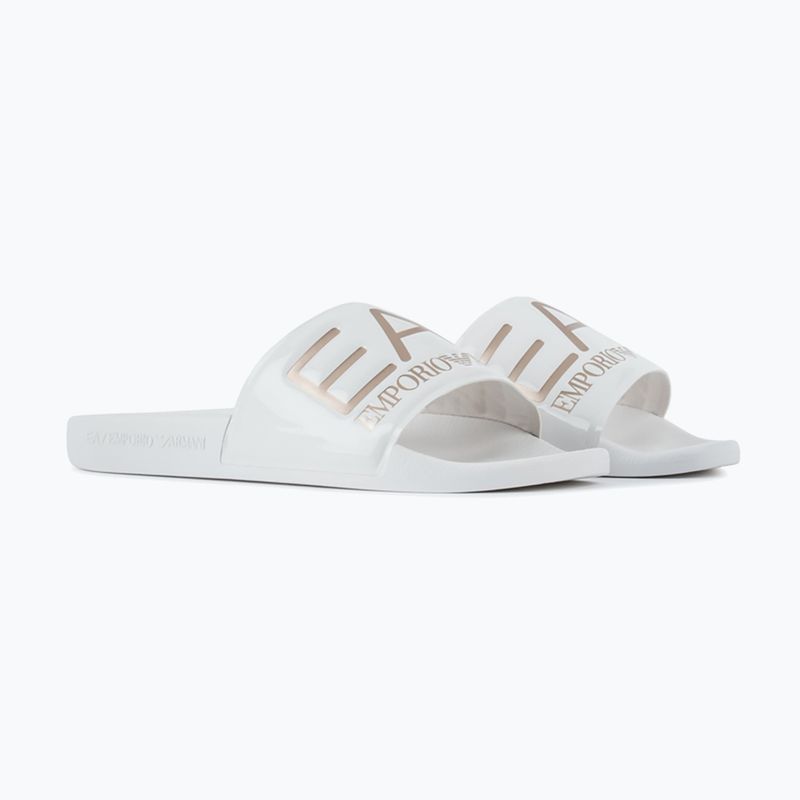 Slides Schlappen  EA7 Emporio Armani Water Sports Visibility shiny white/rose gol