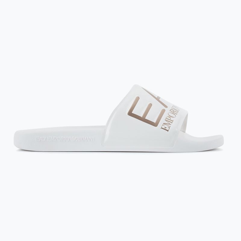 Slides Schlappen  EA7 Emporio Armani Water Sports Visibility shiny white/rose gol