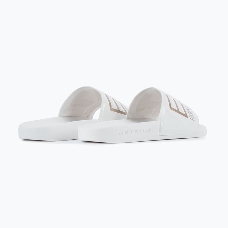 Slides Schlappen  EA7 Emporio Armani Water Sports Visibility shiny white/rose gol