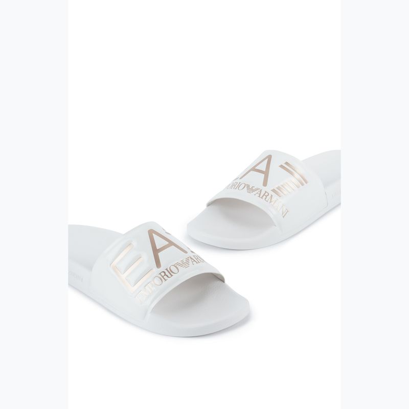 Slides Schlappen  EA7 Emporio Armani Water Sports Visibility shiny white/rose gol