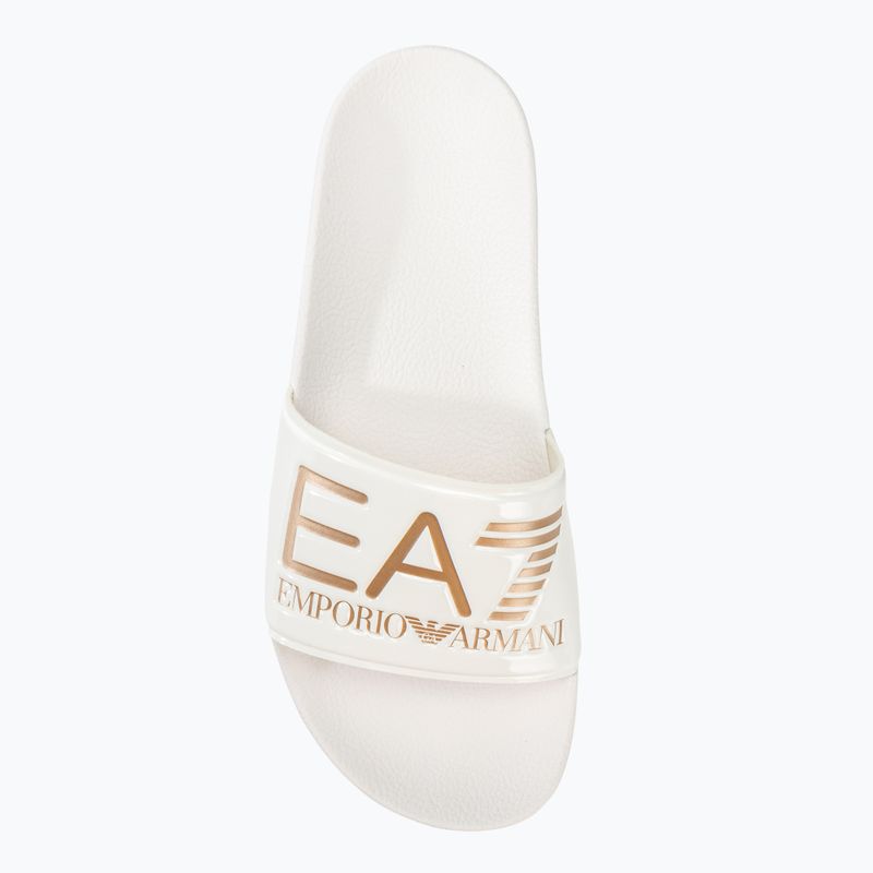 Slides Schlappen  EA7 Emporio Armani Water Sports Visibility shiny white/rose gol