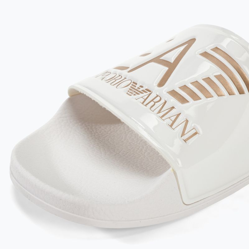 Slides Schlappen  EA7 Emporio Armani Water Sports Visibility shiny white/rose gol